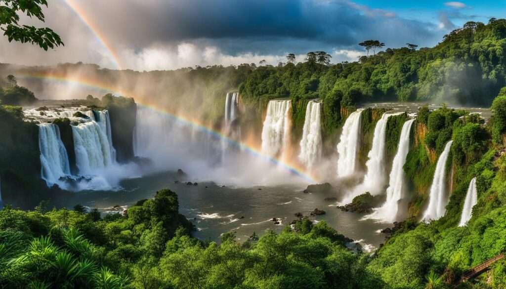 lado brasileño de las cataratas del Iguazú
